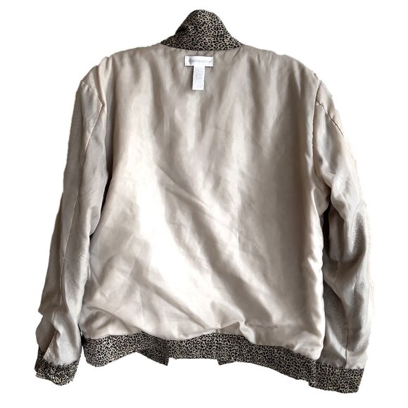 WORTHINGTON Silk Jacket Animal Leopard Cheetah Print Size Large - Picture 7 of 8